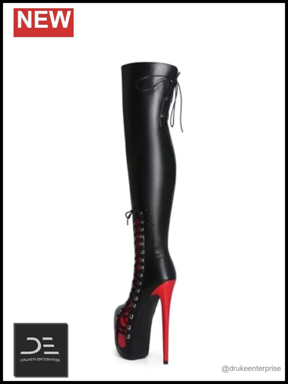 Stiletto Over the Knee Boots, Platform Thigh High, Zip Closure, Large Sizes,
